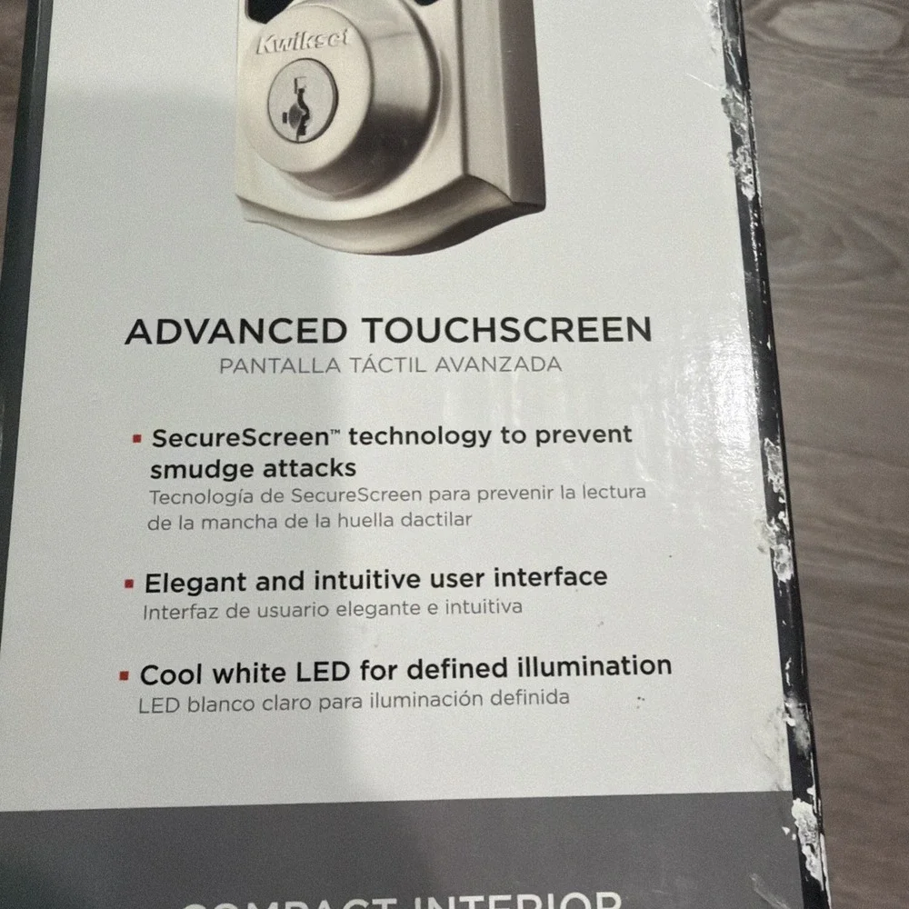 Kwikset 915 SmartCode Electronic Touchpad Tustin Lever Satin Nickel 97200-701